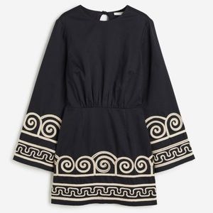 H&M Size Small Embroidered lyocell-blend dress